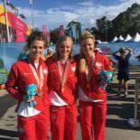 Commonwealth Bronze Medal - Women’s Hockey
Hollie Fearne-Webb, Anna Toman and Kathryn Lane. Past pupils of Ecclesbourne School and former members of Belper Hockey club. 